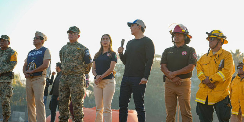 Brigada interinstitucional refuerza labores para sofocar incendio en La Cruz de Huanacaxtle<br />&iquest;