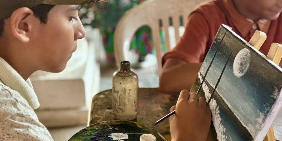 Josu&eacute; Coronado destaca en el arte infantil de la Casa de la Cultura Al&iacute; Chumacero