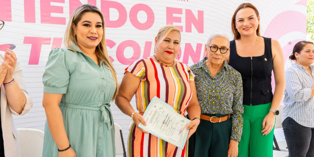 Beatriz Estrada lleva servicios y cercan&iacute;a a familias de la colonia Morelos