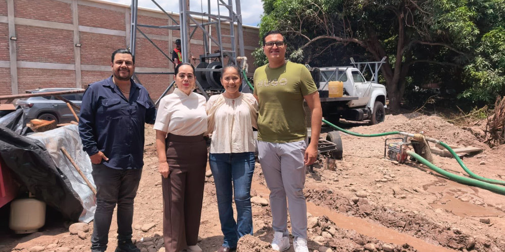 Supervisa alcaldesa de Tecuala obra de perforaci&oacute;n del pozo la Huerta