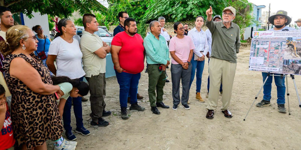 Navarro Quintero supervisa segunda etapa del alcantarillado en la colonia Gobernadores